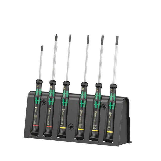 WERA JGO DESARMADORES   D/PRECISION 6PZ C/RACK PLAN 20